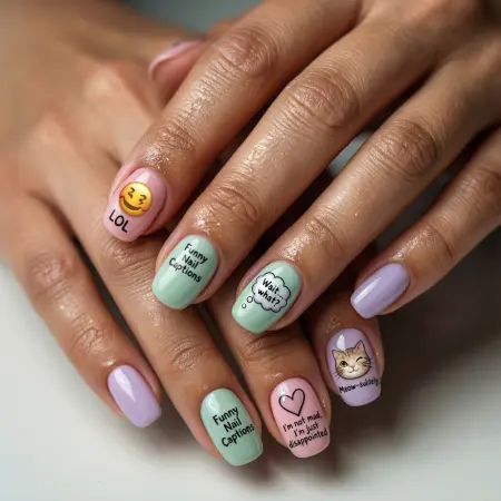 Funny Nail Captions