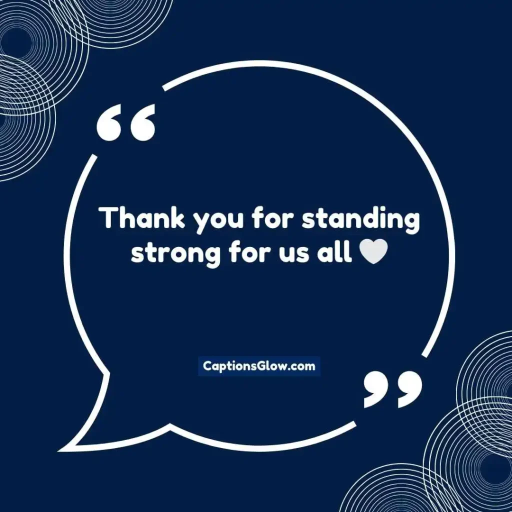 Heartfelt veterans day captions