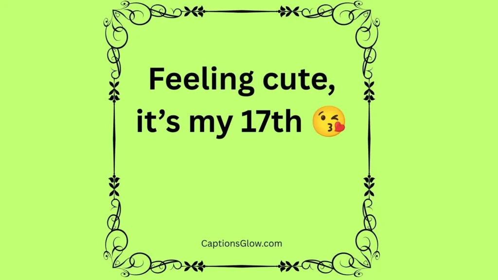 Cute 17th Birthday Captions