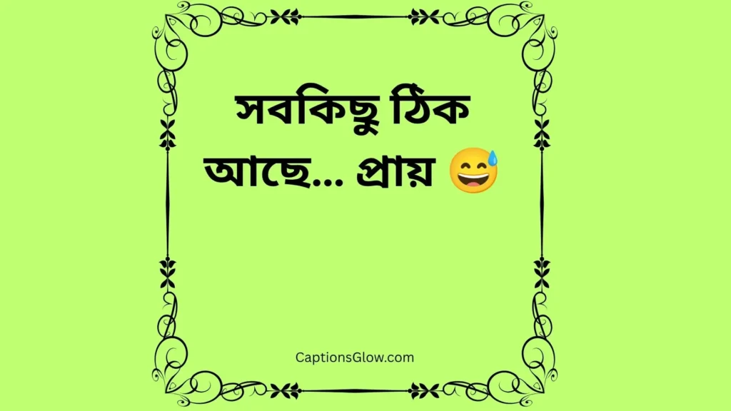 Funny Bengali Captions 😂