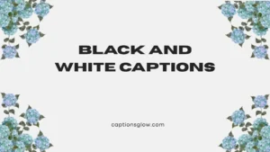 black and white captions