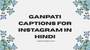 ganpati captions for instagram in hindi